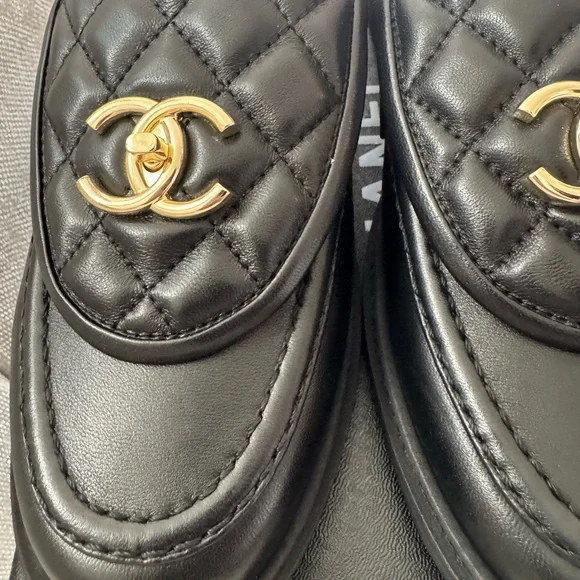 Chanel Black Moccasins - Picture 3 of 6